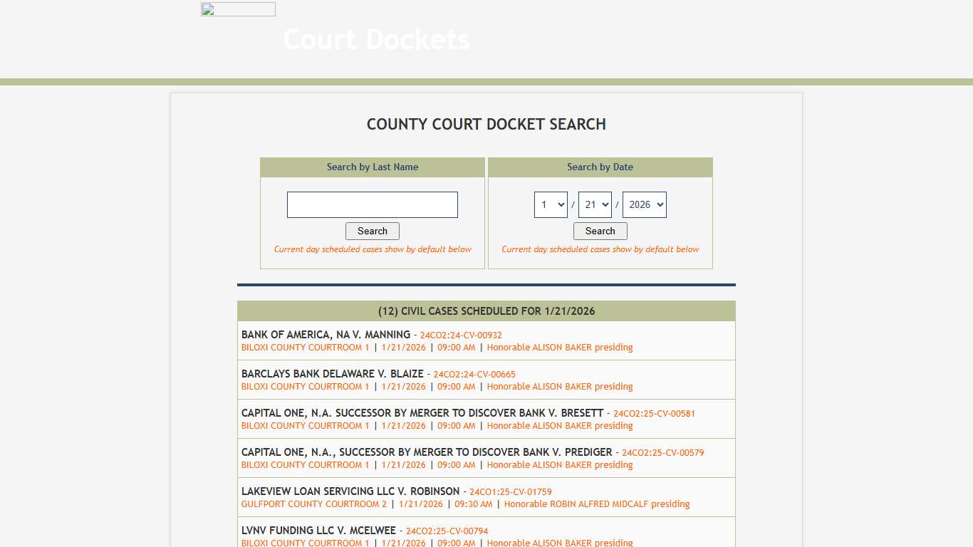 Harrison County! Online Services and Information